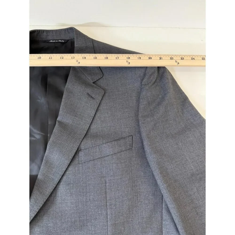 Canali Blazer Jacket Mens 60L Long Gray Wool Made Italy Sport Coat - Picture 9 of 9
